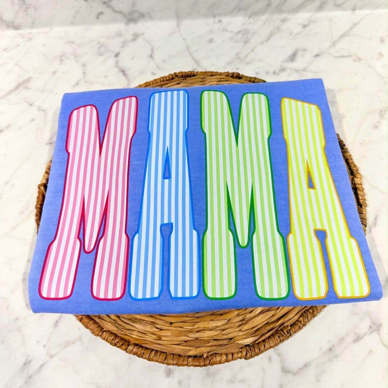 Stripped Mama Tee