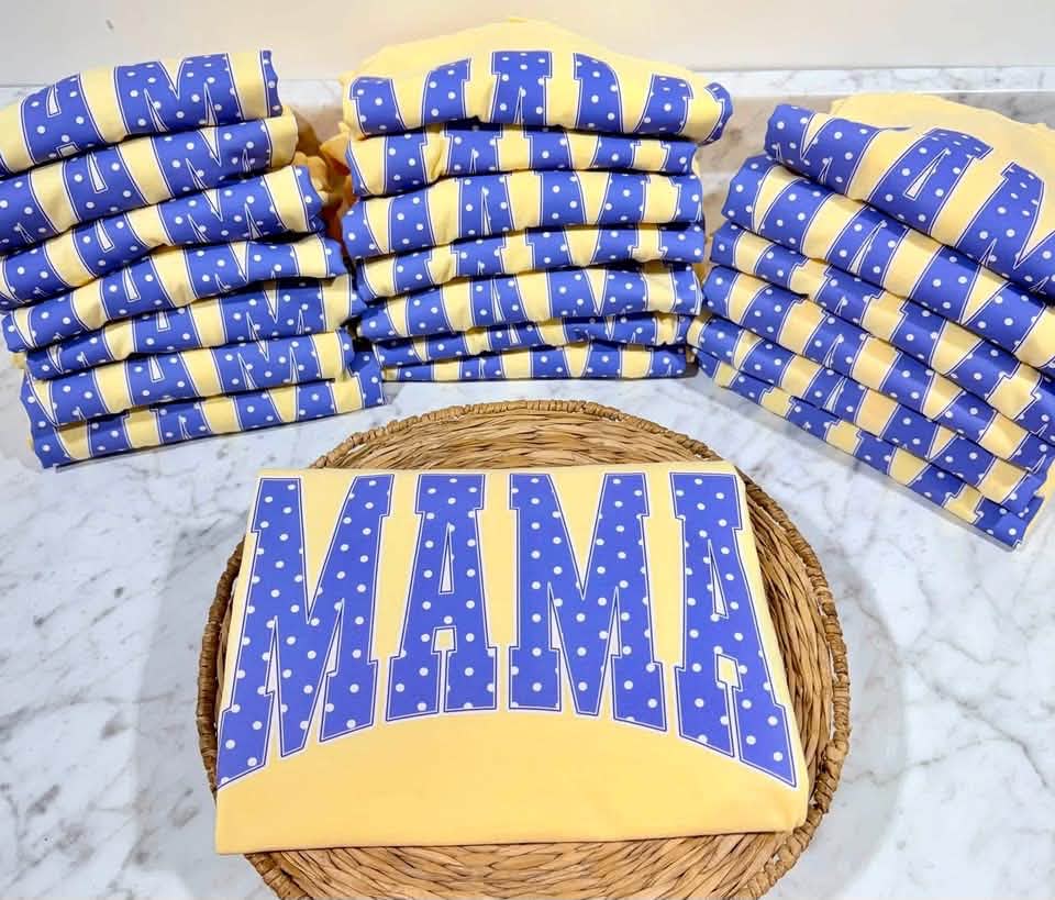 Blue Mama Polka dot Tee